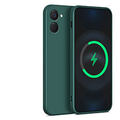 Coque Ultra Fine Silicone Souple 360 Degres Housse Etui YK1 pour Realme Q5x 5G Vert Nuit