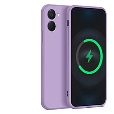 Coque Ultra Fine Silicone Souple 360 Degres Housse Etui YK1 pour Realme V30t 5G Violet Clair