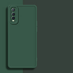 Coque Ultra Fine Silicone Souple 360 Degres Housse Etui YK1 pour Vivo iQOO U1 Vert Nuit