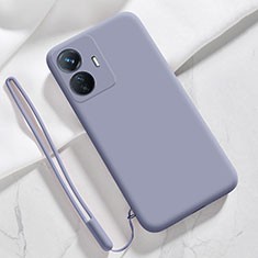 Coque Ultra Fine Silicone Souple 360 Degres Housse Etui YK1 pour Vivo iQOO Z6 Lite 5G Gris Lavende