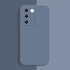 Coque Ultra Fine Silicone Souple 360 Degres Housse Etui YK1 pour Vivo V27 Pro 5G Gris Lavende