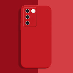 Coque Ultra Fine Silicone Souple 360 Degres Housse Etui YK1 pour Vivo V27 Pro 5G Rouge