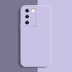 Coque Ultra Fine Silicone Souple 360 Degres Housse Etui YK1 pour Vivo V27 Pro 5G Violet Clair