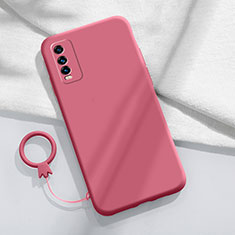 Coque Ultra Fine Silicone Souple 360 Degres Housse Etui YK1 pour Vivo Y12A Rouge