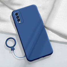 Coque Ultra Fine Silicone Souple 360 Degres Housse Etui YK1 pour Vivo Y12G Bleu