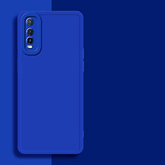 Coque Ultra Fine Silicone Souple 360 Degres Housse Etui YK1 pour Vivo Y70S 5G Bleu