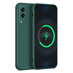 Coque Ultra Fine Silicone Souple 360 Degres Housse Etui YK1 pour Vivo Y71t 5G Vert Nuit