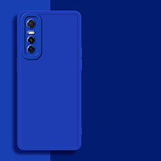 Coque Ultra Fine Silicone Souple 360 Degres Housse Etui YK1 pour Vivo Y73s 5G Bleu