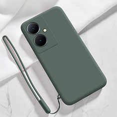 Coque Ultra Fine Silicone Souple 360 Degres Housse Etui YK1 pour Vivo Y78 5G Vert Nuit