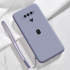 Coque Ultra Fine Silicone Souple 360 Degres Housse Etui YK1 pour Xiaomi Black Shark 4S Pro 5G Gris Lavende