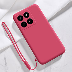 Coque Ultra Fine Silicone Souple 360 Degres Housse Etui YK1 pour Xiaomi Mi 14 5G Rouge