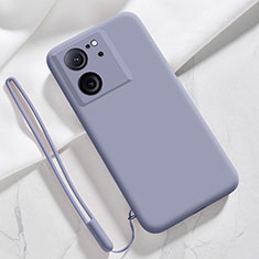 Coque Ultra Fine Silicone Souple 360 Degres Housse Etui YK1 pour Xiaomi Redmi K60 Ultra 5G Gris Lavende