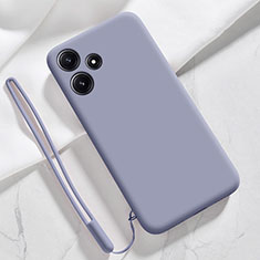 Coque Ultra Fine Silicone Souple 360 Degres Housse Etui YK1 pour Xiaomi Redmi Note 12R 5G Gris Lavende