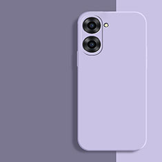 Coque Ultra Fine Silicone Souple 360 Degres Housse Etui YK2 pour Realme Q5x 5G Violet Clair