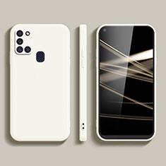 Coque Ultra Fine Silicone Souple 360 Degres Housse Etui YK2 pour Samsung Galaxy A21s Blanc