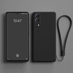 Coque Ultra Fine Silicone Souple 360 Degres Housse Etui YK2 pour Vivo iQOO Z5x 5G Noir