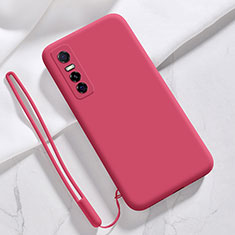 Coque Ultra Fine Silicone Souple 360 Degres Housse Etui YK2 pour Vivo Y73s 5G Rouge