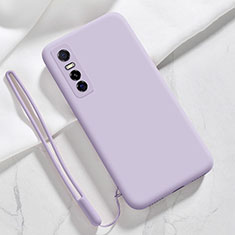 Coque Ultra Fine Silicone Souple 360 Degres Housse Etui YK2 pour Vivo Y73s 5G Violet Clair