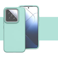 Coque Ultra Fine Silicone Souple 360 Degres Housse Etui YK2 pour Xiaomi Mi 14 5G Cyan