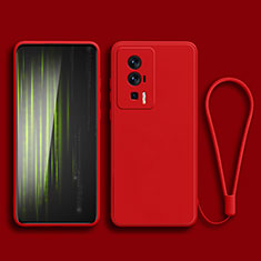 Coque Ultra Fine Silicone Souple 360 Degres Housse Etui YK2 pour Xiaomi Redmi K60 5G Rouge