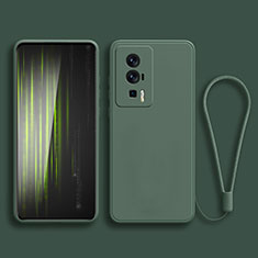 Coque Ultra Fine Silicone Souple 360 Degres Housse Etui YK2 pour Xiaomi Redmi K60 5G Vert Nuit