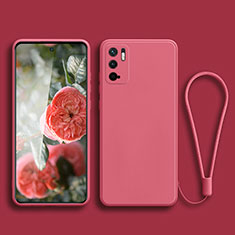 Coque Ultra Fine Silicone Souple 360 Degres Housse Etui YK2 pour Xiaomi Redmi Note 10 5G Rose Rouge