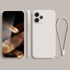 Coque Ultra Fine Silicone Souple 360 Degres Housse Etui YK2 pour Xiaomi Redmi Note 12R 5G Blanc