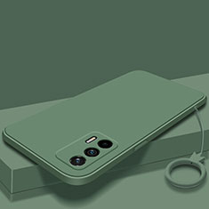 Coque Ultra Fine Silicone Souple 360 Degres Housse Etui YK3 pour Realme Q3 Pro 5G Vert Nuit