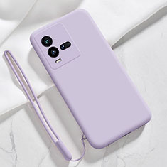 Coque Ultra Fine Silicone Souple 360 Degres Housse Etui YK3 pour Vivo iQOO 10 5G Violet Clair