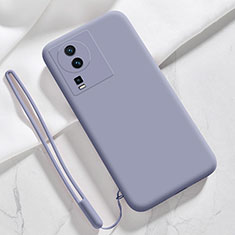 Coque Ultra Fine Silicone Souple 360 Degres Housse Etui YK3 pour Vivo iQOO Neo7 SE Gris Lavende