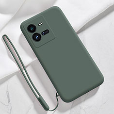 Coque Ultra Fine Silicone Souple 360 Degres Housse Etui YK3 pour Vivo V25e Vert Nuit