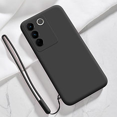 Coque Ultra Fine Silicone Souple 360 Degres Housse Etui YK3 pour Vivo V27 Pro 5G Noir