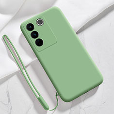 Coque Ultra Fine Silicone Souple 360 Degres Housse Etui YK3 pour Vivo V27 Pro 5G Vert