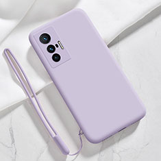 Coque Ultra Fine Silicone Souple 360 Degres Housse Etui YK3 pour Vivo X70 5G Violet Clair