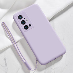 Coque Ultra Fine Silicone Souple 360 Degres Housse Etui YK3 pour Vivo X70 Pro+ Plus 5G Violet Clair