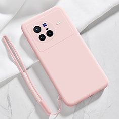 Coque Ultra Fine Silicone Souple 360 Degres Housse Etui YK3 pour Vivo X80 5G Rose