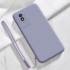 Coque Ultra Fine Silicone Souple 360 Degres Housse Etui YK3 pour Vivo Y02A Gris Lavende