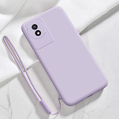 Coque Ultra Fine Silicone Souple 360 Degres Housse Etui YK3 pour Vivo Y02t Violet Clair