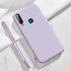 Coque Ultra Fine Silicone Souple 360 Degres Housse Etui YK3 pour Vivo Y11 Violet Clair