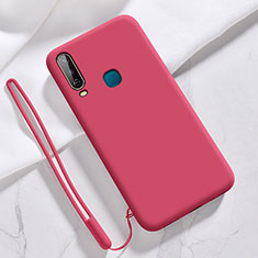 Coque Ultra Fine Silicone Souple 360 Degres Housse Etui YK3 pour Vivo Y12 Rouge