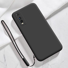 Coque Ultra Fine Silicone Souple 360 Degres Housse Etui YK3 pour Vivo Y70t 5G Noir