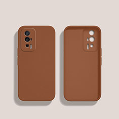 Coque Ultra Fine Silicone Souple 360 Degres Housse Etui YK3 pour Xiaomi Poco F5 Pro 5G Marron