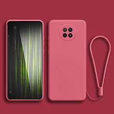 Coque Ultra Fine Silicone Souple 360 Degres Housse Etui YK3 pour Xiaomi Redmi Note 9T 5G Rose Rouge