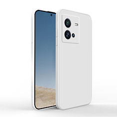 Coque Ultra Fine Silicone Souple 360 Degres Housse Etui YK4 pour Vivo iQOO 10 Pro 5G Blanc