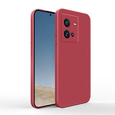 Coque Ultra Fine Silicone Souple 360 Degres Housse Etui YK4 pour Vivo iQOO 10 Pro 5G Rouge