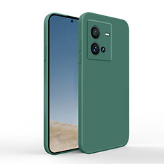 Coque Ultra Fine Silicone Souple 360 Degres Housse Etui YK4 pour Vivo iQOO 10 Pro 5G Vert Nuit