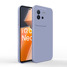 Coque Ultra Fine Silicone Souple 360 Degres Housse Etui YK4 pour Vivo iQOO Neo6 SE 5G Gris Lavende