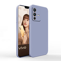 Coque Ultra Fine Silicone Souple 360 Degres Housse Etui YK4 pour Vivo V23 Pro 5G Gris Lavende