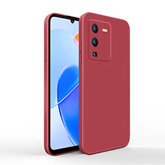 Coque Ultra Fine Silicone Souple 360 Degres Housse Etui YK4 pour Vivo V25 Pro 5G Rouge