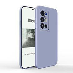 Coque Ultra Fine Silicone Souple 360 Degres Housse Etui YK4 pour Vivo X70 Pro+ Plus 5G Gris Lavende